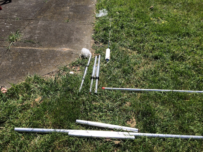 The Hustler laid out and ready to assemble